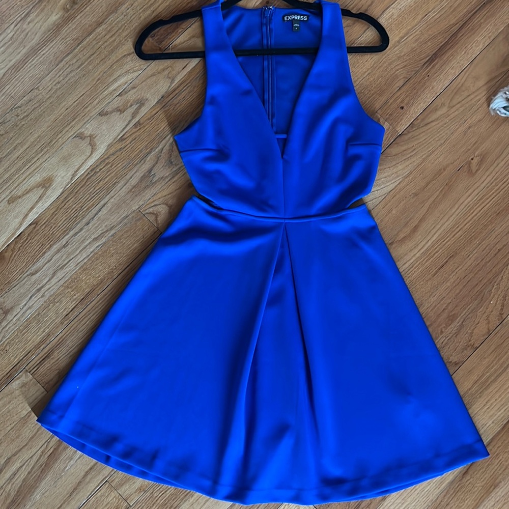Express Plunge Neckline dress with side cut outs